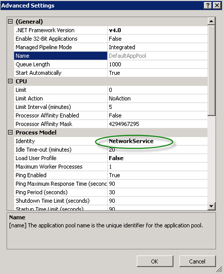 Default_Application_Pool_network_service