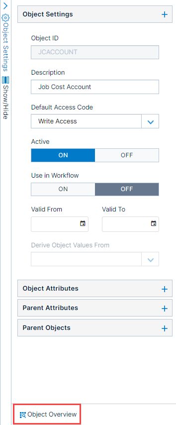 Object Overview – Bizview